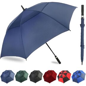 ZDSSM Golf Umbrella 54-72 Inch Windproof Waterproof Double Canopy Auto Open | Oversize Coverage, Cart Friendly, Sports Sidelines, Commute, Family Rain, Sun Shade, Outdoor Events, Men And Women in Kuwait