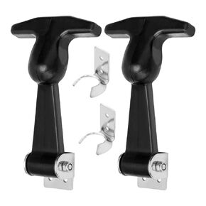 2 Pcs Stainless Steel Rubber Flexible Draw Latches, Heavy Duty T-Handle Latch for Vehicle Engine Hood, Tool Box, Industrial Machine Cover, Vibration-Resistant Spring Loaded Hasp with Brackets in Kuwait
