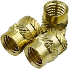 M1 M1.4 M1.6 M1.7 M2 M2.5 M3 Brass Thread Heat Molding Injection Embed Ment Nut(Length 8mm,M1.7(OD2.5mm) 100pcs) in Saudi Arabia