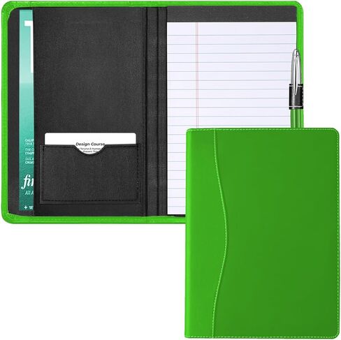 Padfolio/Portfolio Binder, Mini Padfolio Portfolio Binder 5 x 8 Legal Writing Pad, A5 Document Organizer Folder for Men Women, Black in Kuwait