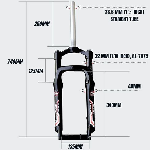 DNM OSL-FAT 20 x 4.0 Suspension Fork - Coil - Straight - for Fat Tire Bike in Kuwait