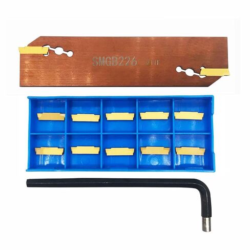 Grooving Slotting Tool Cut Off Plate Tool Lathe Turning Tools SMGB226 SPB326, Grooving Cut-Off Tool with 12pcs MGMN200 12pcs SP300 Carbide Turning Inserts Grooving Parting Blade Plate in Kuwait