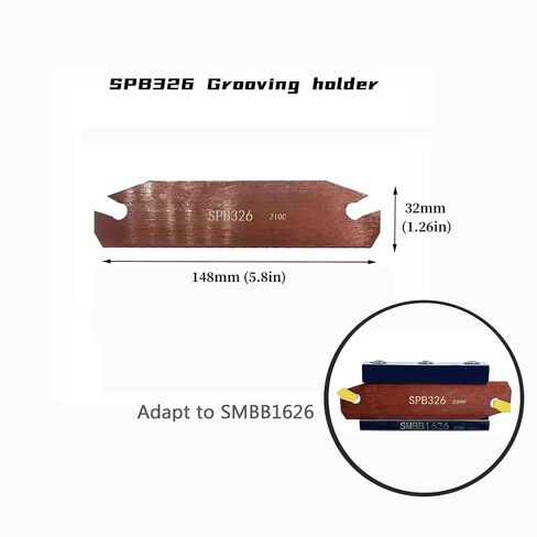Grooving Slotting Tool Cut Off Plate Tool Lathe Turning Tools SMGB226 SPB326, Grooving Cut-Off Tool with 12pcs MGMN200 12pcs SP300 Carbide Turning Inserts Grooving Parting Blade Plate in Kuwait