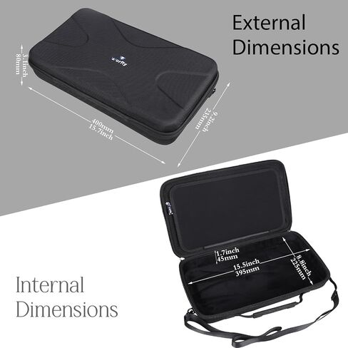Case for Pioneer DJ AlphaTheta DDJ-FLX2 / DDJ-200 / DDJ-WeGO4 Compact 2-Channel DJ Controller - Hard Protective Travel Carrying Storage Bag (Black) in Kuwait