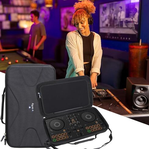 Case for Pioneer DJ AlphaTheta DDJ-FLX2 / DDJ-200 / DDJ-WeGO4 Compact 2-Channel DJ Controller - Hard Protective Travel Carrying Storage Bag (Black) in Kuwait