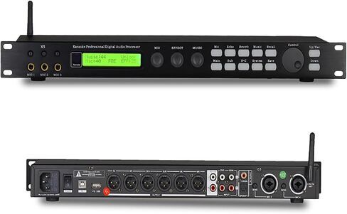 Professional Digital Audio Processor, Karaoke Audio Processor, DSP Digital Reverberation, Anti-Howling, Support 5.1 Channel Output, 3 Microphone Channel, for Speaker, Home Theater in Kuwait