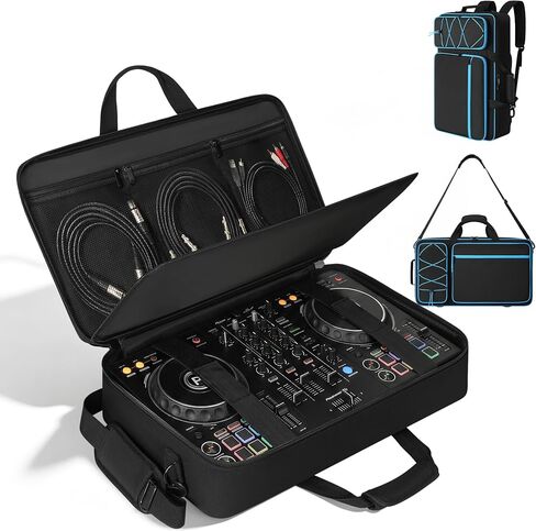 حقيبة وحدة تحكم DJ متوافقة مع DDJ FLX4 / 400 / REV1، حقيبة ظهر وحدة تحكم DJ مبطنة مع 6 قطع جيوب بسحاب، حقيبة ناعمة للسفر مع حزام كتف قابل للتعديل in Kuwait