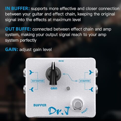 JOYO Buffer Pedal (D57) Bundle With JOYO Guitar Pedal Power Supply (JP-02) in Kuwait