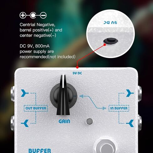 JOYO Buffer Pedal (D57) Bundle With JOYO Guitar Pedal Power Supply (JP-02) in Kuwait
