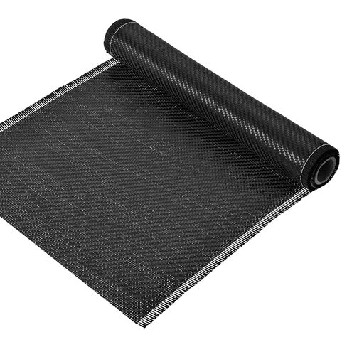 Carbon Fiber Fabric Roll, 9.84ft x 12" 2x2 Twill Weave Carbon Fiber Cloth, for Automotive Structural Reinforcement, Concrete Wall & Basement Repair, Boat Restoration (1 Roll) in Kuwait