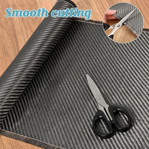 Carbon Fiber Fabric Roll, 9.84ft x 12" 2x2 Twill Weave Carbon Fiber Cloth, for Automotive Structural Reinforcement, Concrete Wall & Basement Repair, Boat Restoration (1 Roll) in Kuwait