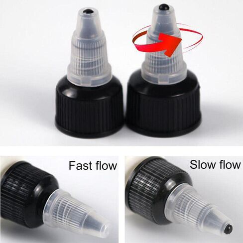 40 100ml Empty Bottle with Twist Top Cap Tip, Clear, 10Pcs 100ml in Kuwait