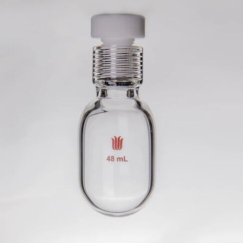 زجاجة مقاومة للضغط ذات جدران سميكة للمختبر، سدادة ملولبة داخلية من مادة PTFE، حلقة دائرية مطلية بالكامل بمادة PTFE، P16(100mL-P160005F) in Kuwait