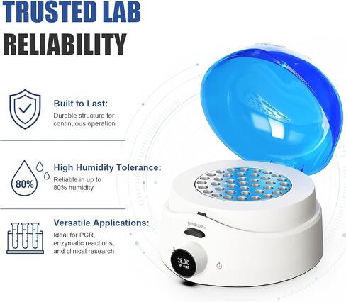 ONiLAB Dry Bath Incubator, Fast Heating Block Heater (10 min to 100°C), ±0.3°C High Stability, LED Display, High-Capacity Circular Design for PCR & Enzyme Reactions (Block Need Purchased Separately) in Kuwait