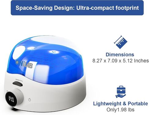 ONiLAB Dry Bath Incubator, Fast Heating Block Heater (10 min to 100°C), ±0.3°C High Stability, LED Display, High-Capacity Circular Design for PCR & Enzyme Reactions (Block Need Purchased Separately) in Kuwait