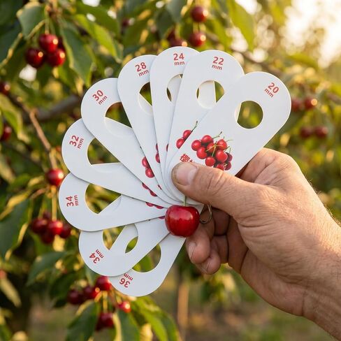 Kisangel 2pcs Berry Sizing Tool, Berry Grading Dimension Gauge, Portable Sizing Checker for Blueberry and Small Cherry Fruits, 9- Hole in Kuwait