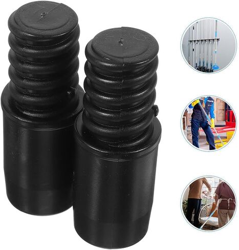 Ipetboom 4 قطع استبدال طرف ملولب لمقابض مكنسة الممسحة - محول نهاية ملولب معدني لأعمدة التمديد المنزلية والتجارية طقم إصلاح أدوات التنظيف سهل التركيب in Kuwait