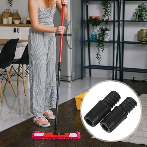 Ipetboom 4 قطع استبدال طرف ملولب لمقابض مكنسة الممسحة - محول نهاية ملولب معدني لأعمدة التمديد المنزلية والتجارية طقم إصلاح أدوات التنظيف سهل التركيب in Kuwait