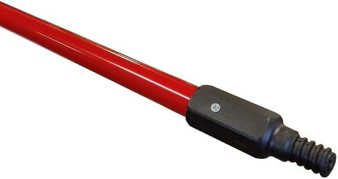 60" Red Powder Coated Metal Broom Handle with Black Hex Thread in Kuwait
