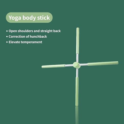 Posture Fit Bar, Stretching Stick, Yoga Stick Posture Corrector, Straightener Tool for Men and Women, Portable Mobility Stretch Pole for Neck Hump, Neck Hump Corrector in Kuwait