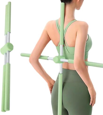 Posture Fit Bar, Stretching Stick, Yoga Stick Posture Corrector, Straightener Tool for Men and Women, Portable Mobility Stretch Pole for Neck Hump, Neck Hump Corrector in Kuwait