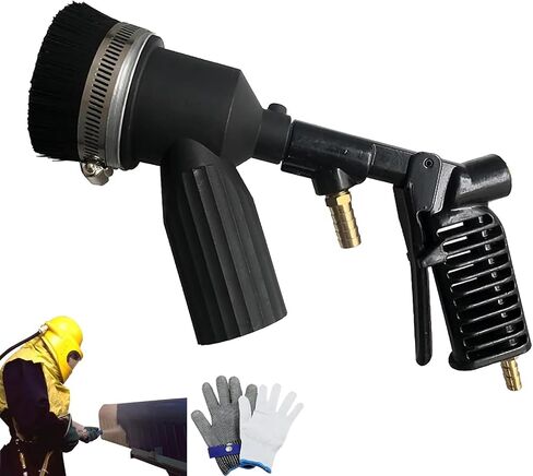 Portable Vacuum Sandblaster, 28 Gallon Nozzle Sandblaster Gun with Ceramic Nozzle, Large Container Nozzle, Commercial Air Sand Remover and Paint Stripper for Cleaning Rust in Saudi Arabia