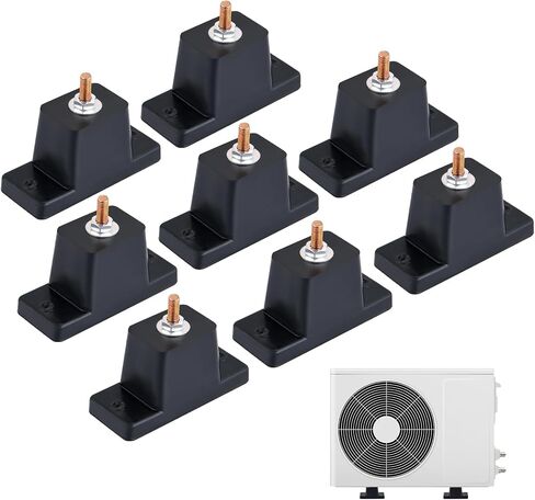 NYXOVA 8 Pack 60mm Rubber Vibration Isolator Mounting Brackets for Outdoor Mini Split Air Conditioner Condenser – Anti-Vibration Shock Absorbing Pads in Kuwait