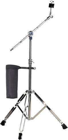 Cymbal Stand with Drumstick Holder, Convertible Boom & Straight Combo, Double Braced Legs with Rubber Feet, Adjustable Height 30"-58", 360° Tilter, High Density Felt for Ride Crash Cymbal (Fits 8" to 22") in Kuwait