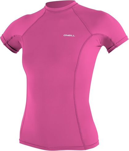 O'NEILL Women's Basic Skins-2 Rashguard بأكمام قصيرة، عامل حماية من أشعة الشمس 50+ حماية من الشمس والطفح الجلدي لركوب الأمواج وجميع الأنشطة الخارجية in Kuwait