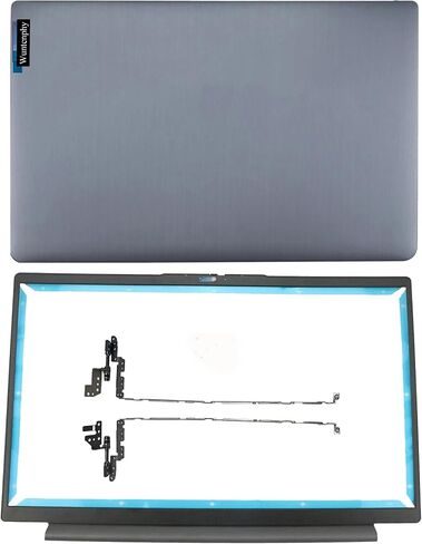 New Replacement Laptop LCD Back Cover Rear Top Case Lid with Hinges and Front Bezel Frame for Lenovo ideapad 3-15ITL6 3-15ADA6 3-15ALC6 15IAU7 15ABA7 5CB1B60414 5B30S18993 5H50S29057 (Silver) in Kuwait