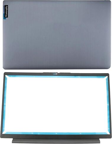 New Replacement Laptop LCD Back Cover Rear Top Case Lid with Hinges and Front Bezel Frame for Lenovo ideapad 3-15ITL6 3-15ADA6 3-15ALC6 15IAU7 15ABA7 5CB1B60414 5B30S18993 5H50S29057 (Silver) in Kuwait