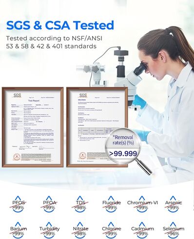 Waterdrop G3P800 Reverse Osmosis System, with WHF3E-SKH 3-Stage Whole House Water Filter System, Bundle in Kuwait