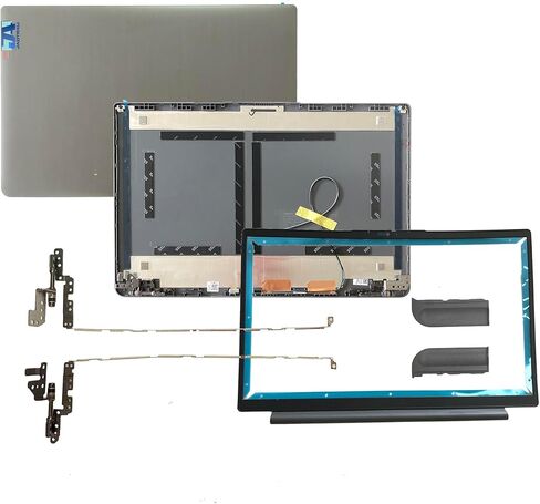 غطاء خلفي LCD بديل للكمبيوتر المحمول 5CB1B60414 مع مجموعة غطاء مفصلي ومفصلات حافة LCD لجهاز Lenovo ideapad 3-15ITL6 3-15ALC6 3 15IAU7 3 15ABA7 3-15ADA6 فضي in Kuwait