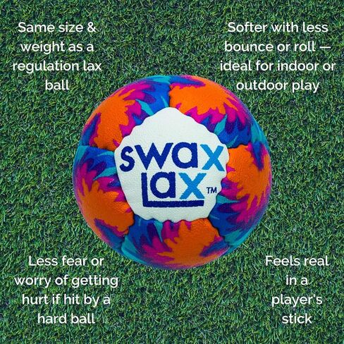 كرات تدريب لاكروس من SWAX LAX Orange and Maui - كرة تدريب داخلية وخارجية مع ارتداد أقل وارتدادات أقل - نفس الحجم والوزن مثل كرة لاكروس التنظيمية ولكنها ناعمة in Kuwait