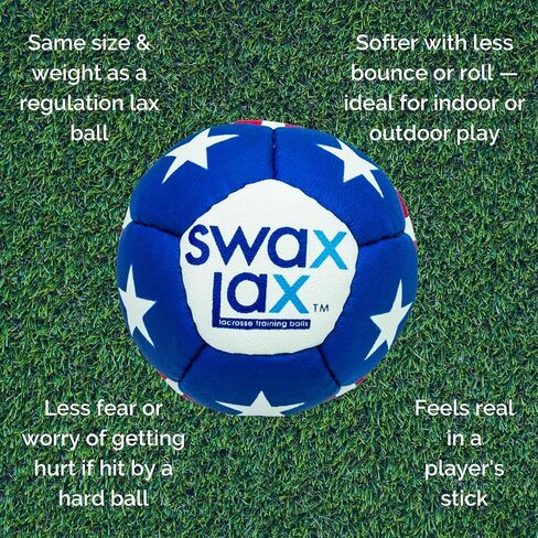 كرات تدريب لاكروس على شكل نجوم ومشارب وقوس قزح من SWAX LAX - كرة تدريب داخلية وخارجية مع ارتداد وارتدادات أقل in Kuwait