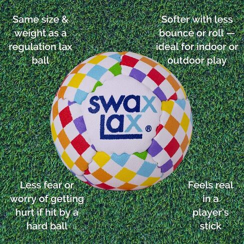 كرات تدريب لاكروس من SWAX LAX - كرة تدريب داخلية وخارجية مع ارتداد وارتدادات أقل - نفس الحجم والوزن مثل كرة لاكروس التنظيمية ولكنها ناعمة in Kuwait