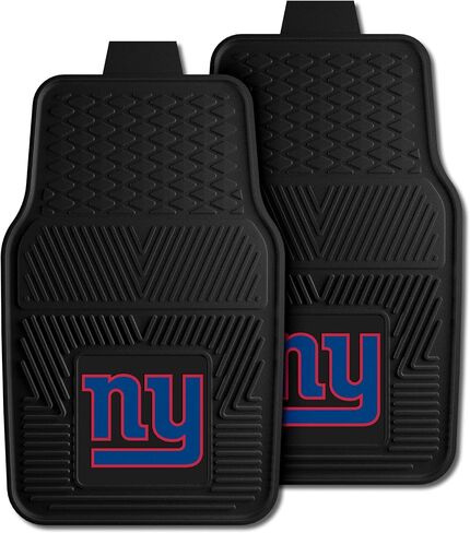 مجموعة Fanmats New York Giants مكونة من 4 سجادات سيارة للسيارات وسيارات الدفع الرباعي والشاحنات الصغيرة - حماية من جميع تكنولوجيا الطقس، تصميم خزان عميق، ملاءمة عالمية - شعار فريق NFL ثلاثي الأبعاد - 29 بوصة × 17 بوصة أمامي - 14 بوصة × 17 بوصة سجادة خلفية in Kuwait