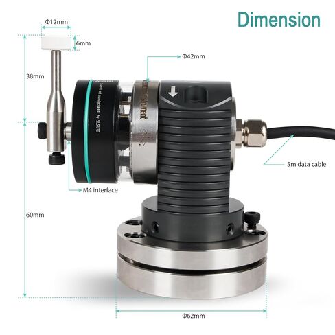 XUNKUNER CNC Tool Setter,Five Directions 3D Tool Detector Tool Setting Gauge with Signal Switching Junction Box for CNC Machine,Accuracy 0.001mm, IP56,Ceramic Probe in Kuwait