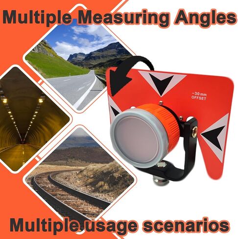Surveying Metal Single Prism with Soft Bag, 0/-30mm Total Station Prism with 5/8x11 Female Thread for Total Station Surveying in Kuwait
