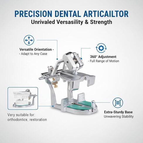 JT-44 Adjustable Dental Universal Articulators No Plaster Needed Stainless Steel Articulator Occlusal Bite Frame in Kuwait