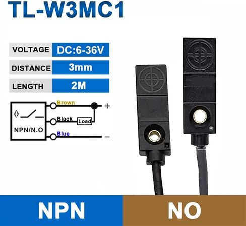 مفتاح القرب الاستقرائي 3-سلك مفتاح مستشعر NPN PNP NO NC للكشف عن المعادن TL-W3MC1 TL-W3MC2 TL-W3MB1 TL-W3MB2 3 مللي متر (TL-W3MC1) in Kuwait