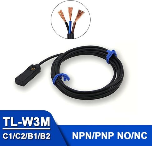 مفتاح القرب الاستقرائي 3-سلك مفتاح مستشعر NPN PNP NO NC للكشف عن المعادن TL-W3MC1 TL-W3MC2 TL-W3MB1 TL-W3MB2 3 مللي متر (TL-W3MC1) in Kuwait