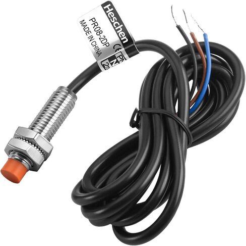 Heschen M8 مستشعر القرب الاستقرائي التبديل PR08-2DP كاشف نوع أسطواني 2 مللي متر DC12-24V 3-Wire PNP NO (مفتوح عادة) CE in Kuwait
