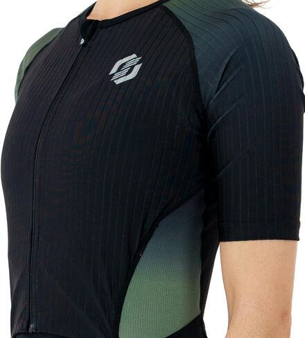 SLS3 Triathlon Suits Women Elite Aero Sleeved Tri Suit Women, Trisuit, Quick-Dry, Italian Chamois, Ready for Any Distance (Sage, X-Large) in Kuwait