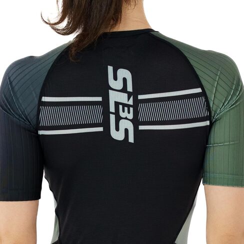 SLS3 Triathlon Suits Women Elite Aero Sleeved Tri Suit Women, Trisuit, Quick-Dry, Italian Chamois, Ready for Any Distance (Sage, X-Large) in Kuwait
