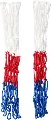 2 PCS Nylon Basketball Hoop Net 8 Loop Standard Durable Basketball Rim Replacement Net Professional Competition Kids Basketball Net White Red Blue in Kuwait