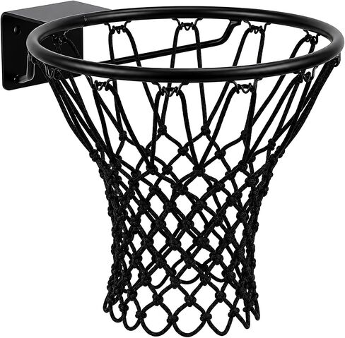 1 Pack Black Nylon Basketball Net Replacement, 12 Loops Basketball Hoop Net | Heavy Duty, All Weather Anti-Whip Anti-Tangle Basket Ball Net for Indoor Outdoor Standard Rim in Kuwait