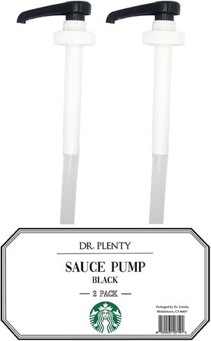 Sauce Pump for Fontana Coffee 63 oz Caramel and Chocolates Bottle (2 Pack) - Authentic 10ml Dispenser Pumps - Starbucks White Chocolate Sauce Accessories, BPA Free – By Dr. Variety in Kuwait