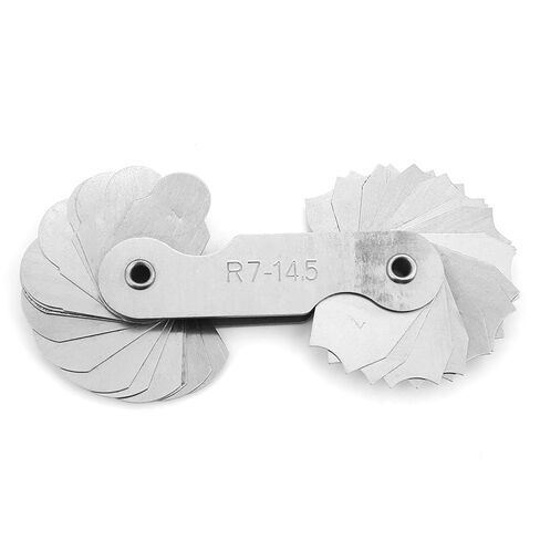 4PCS R0.3-1.5 R1-6.5 R7-14.5 R15-25 Radius Gauge Set, Stainless Steel Feeler Measuring Gauge Portable Concave Convex Measuring Tools for Die Makers Machinists in Kuwait