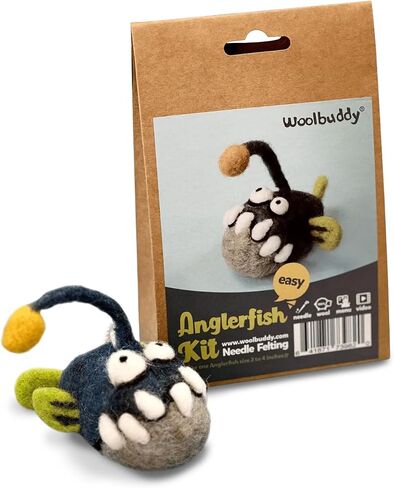 طقم التلبيس الإبرة في Woolbuddy للمبتدئين البالغين ، ومخلوق البحر الصياد ، ومجموعة كاملة مع الصوف ، والإبر ، ودليل خطوة بخطوة للصياغة الإبداعية in Kuwait